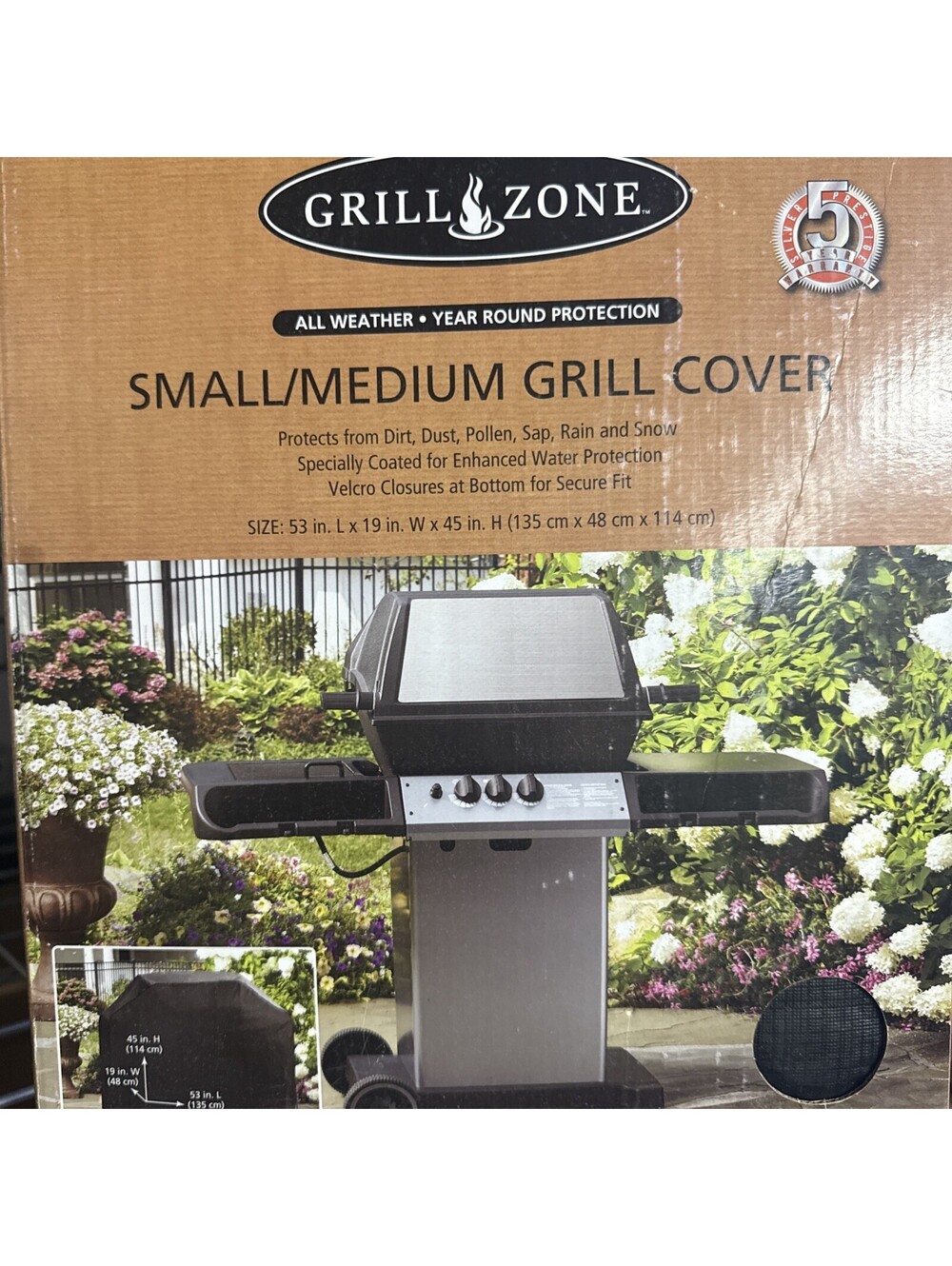 Grill Zone Small - Medium Grill Cover 53 x 19 x 45 Black